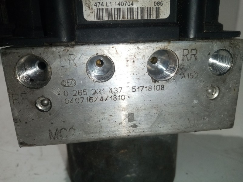 Recambio de abs para fiat stilo (192) 1.9 jtd cat referencia OEM IAM 0265231437 51718108 