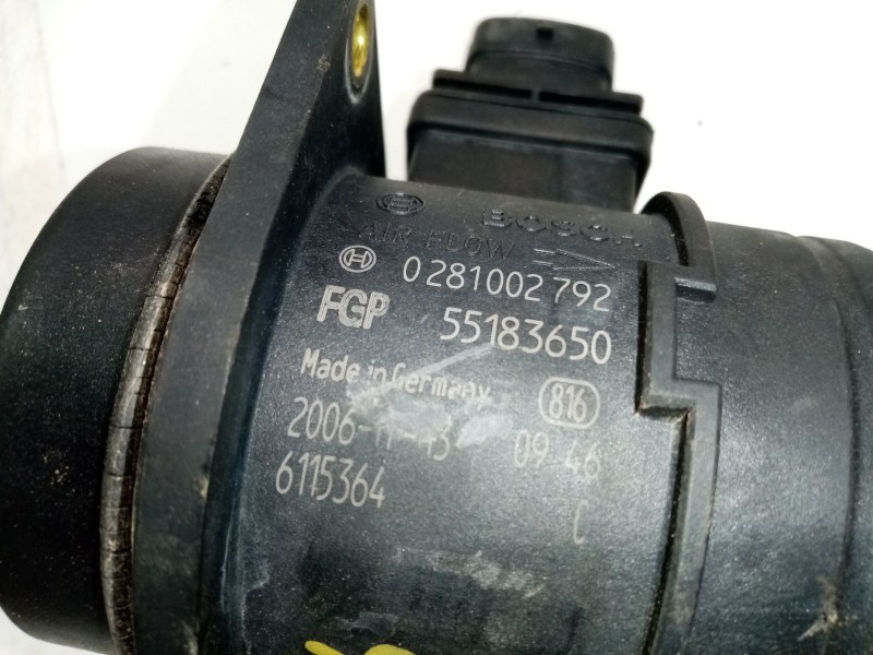 Recambio de caudalimetro para lancia ypsilon (101) referencia OEM IAM 0281002792 55183650 