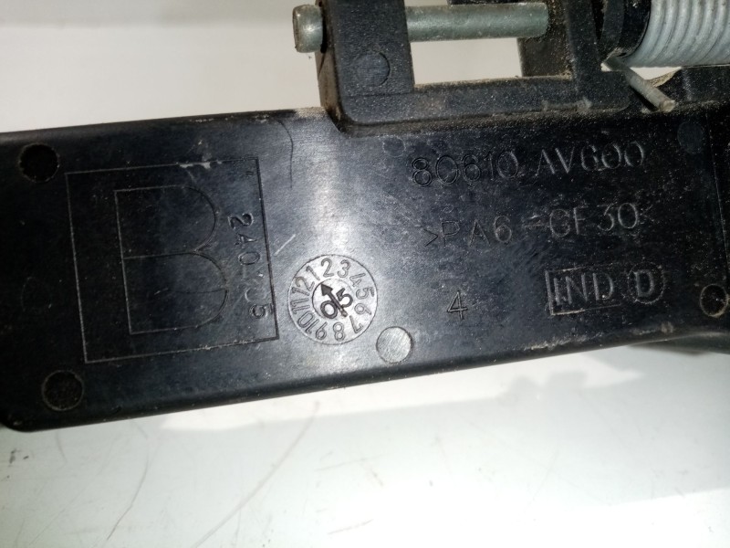 Recambio de maneta exterior trasera derecha para nissan primera berlina (p12) referencia OEM IAM 80610AV600  