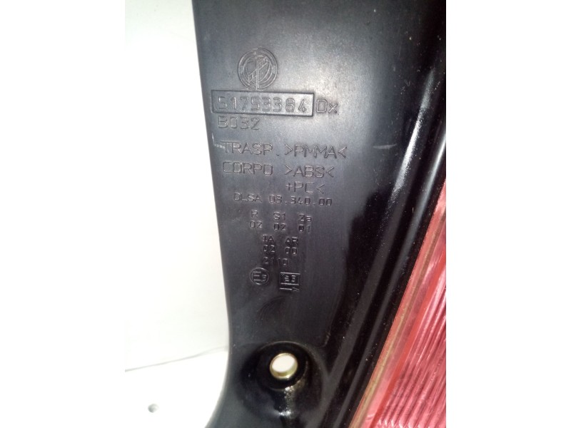 Recambio de piloto trasero derecho para lancia ypsilon (101) referencia OEM IAM 51753384  