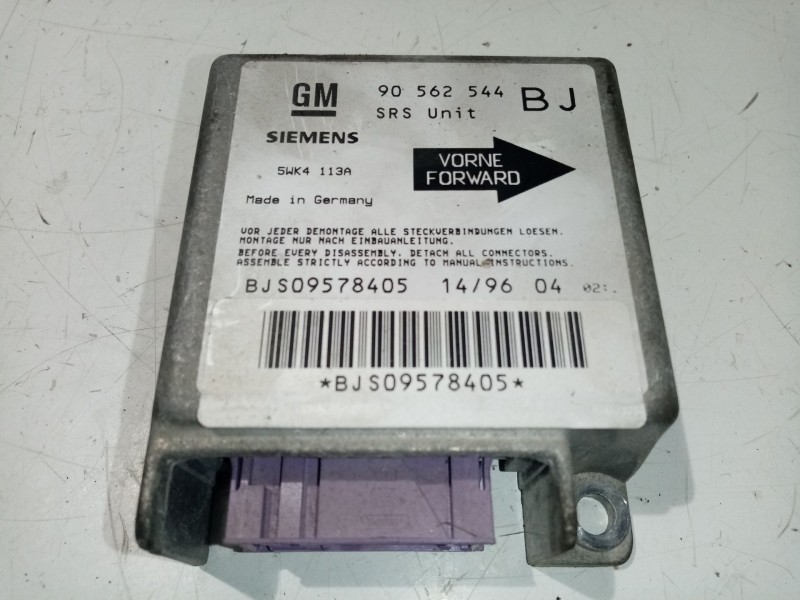 Recambio de centralita airbag para opel astra f berlina 1.6 cat referencia OEM IAM 90562544  
