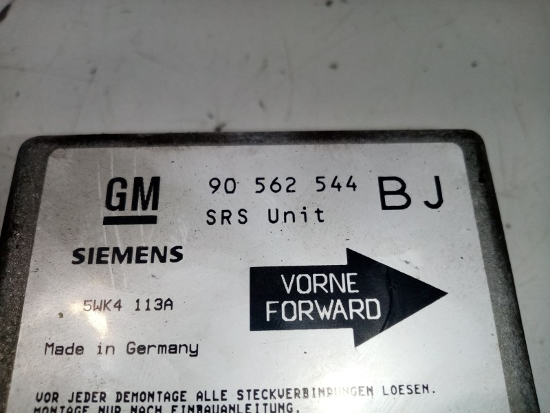 Recambio de centralita airbag para opel astra f berlina 1.6 cat referencia OEM IAM 90562544  