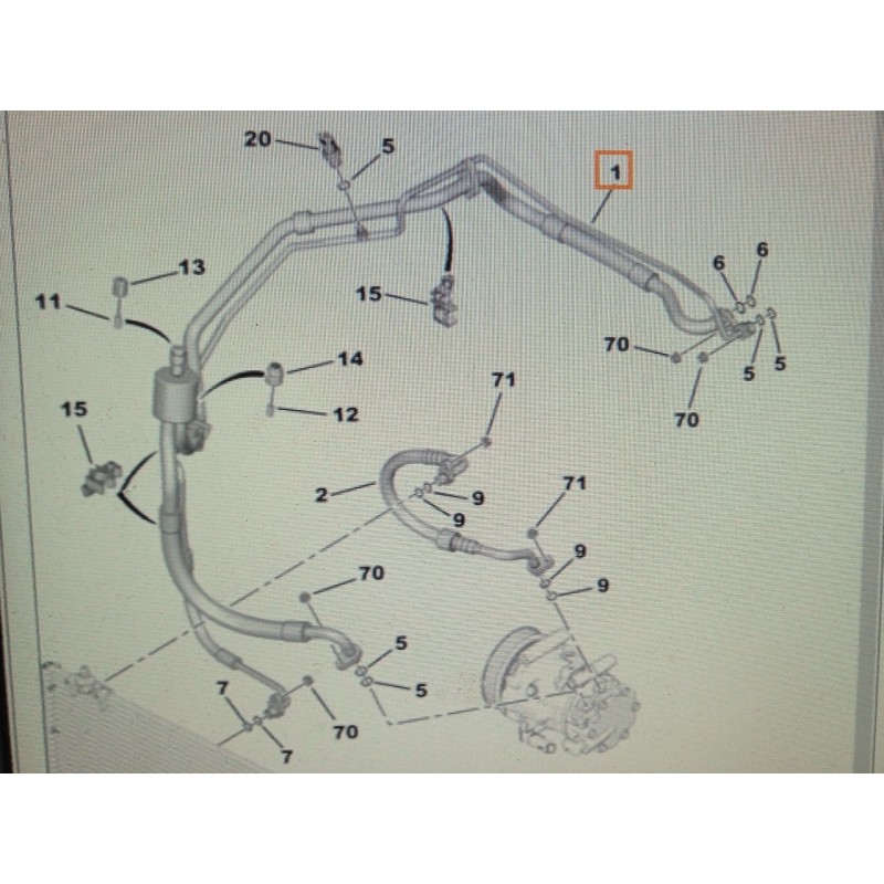 Recambio de tubos aire acondicionado para citroën c4 ii (nc_) 1.6 hdi 90 referencia OEM IAM 9819868280  