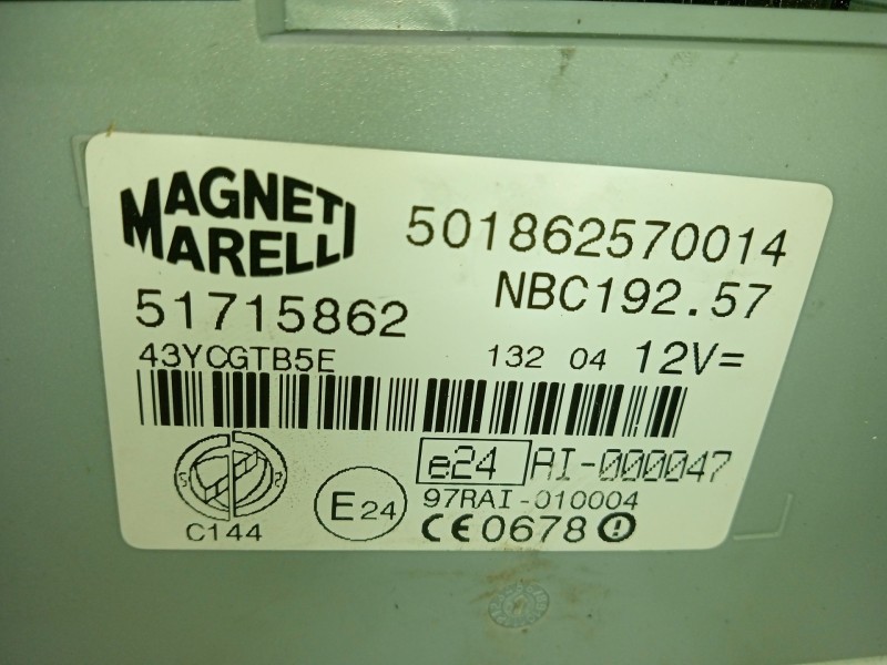 Recambio de modulo electronico para fiat stilo (192_) 1.4 16v (192axh1b, 192bxh1b) referencia OEM IAM 51715862  