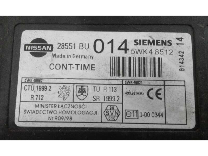 Recambio de centralita cierre para nissan almera tino (v10m)    |   0.00 - 0.06 | 2000 - 2006 referencia OEM IAM 5WK48512 28551B