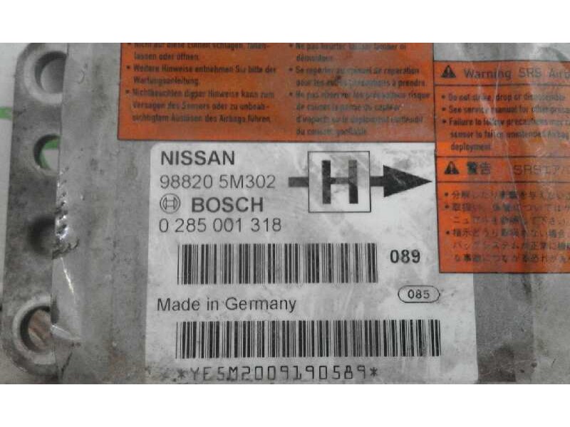 Recambio de centralita airbag para nissan almera (n16/e)    |   0.00 - 0.06 | 2000 - 2006 referencia OEM IAM 0285001318 988205M3
