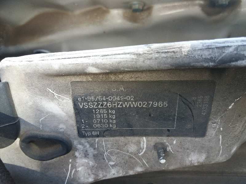 seat arosa (6h1) 1.0   |   0.97 - 0.01 | 1997 - 2001 | 50 cv / 37 kw del año 1997