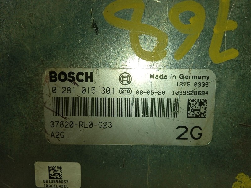 Recambio de centralita motor uce para honda accord viii station wagon (cw) 2.2 i-dtec (cw3) referencia OEM IAM 37820RL0G23  