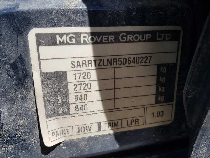 mg rover serie 45 (rt) 2.0 idt cat   |   0.00 - ... | 2000 | 101 cv / 74 kw del año 2000