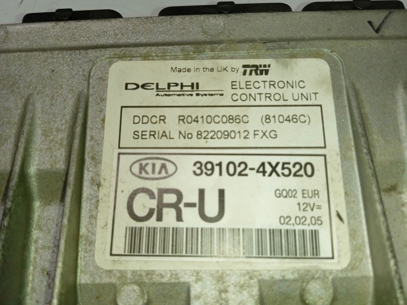 Recambio de centralita motor uce para kia carnival ii (gq) 2.9 crdi referencia OEM IAM 391024X520  