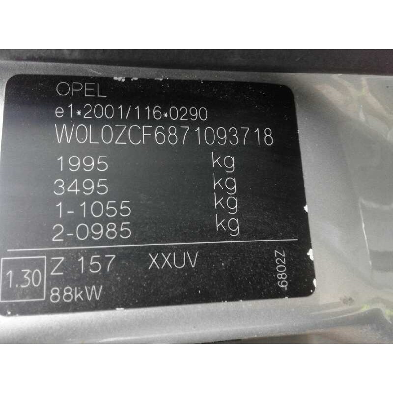 opel vectra c berlina elegance   |   07.05 - 12.08 | 2005 - 2008 | 120 cv / 88 kw del año 2005