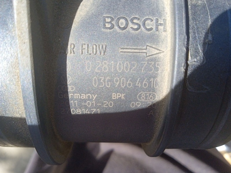 Recambio de caudalimetro para seat exeo st (3r5) 2.0 tdi referencia OEM IAM 03G9064610 0281002735 