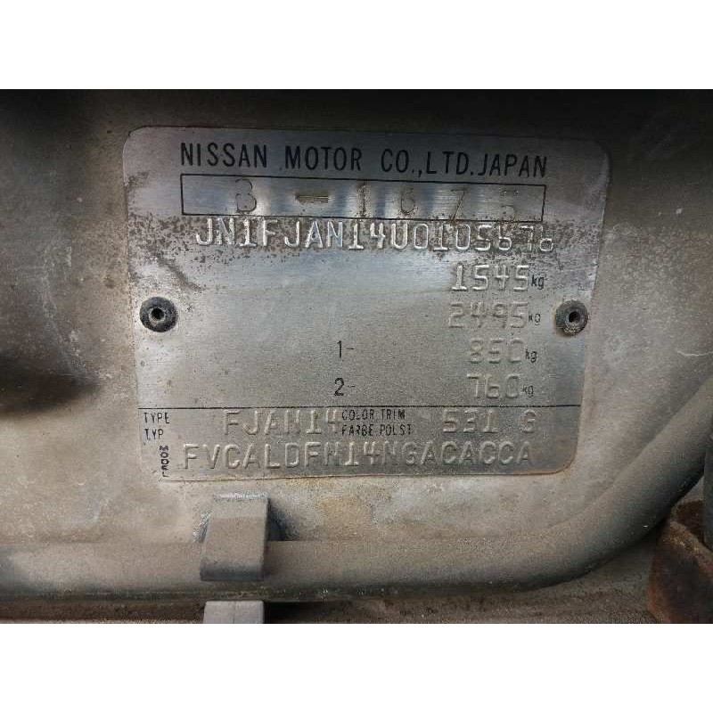 nissan sunny berlina (n14) 2.0 diesel   |   0.90 - ... | 1990 | 75 cv / 55 kw del año 1990
