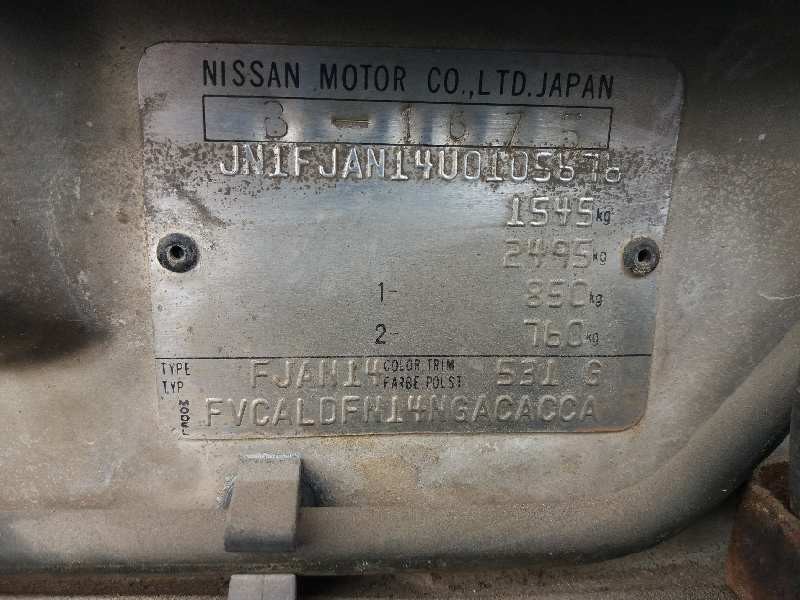 nissan sunny berlina (n14) 2.0 diesel   |   0.90 - ... | 1990 | 75 cv / 55 kw del año 1990