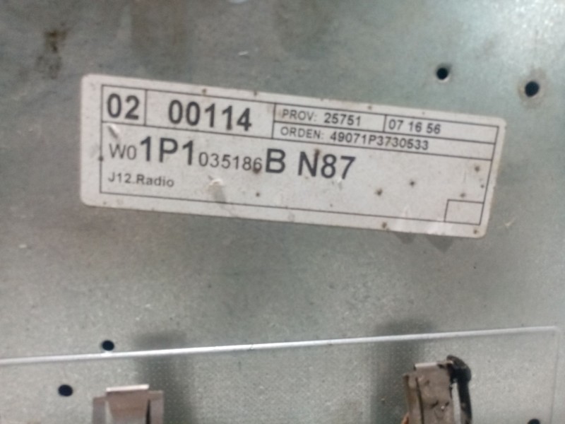 Recambio de sistema audio / radio cd para seat leon (1p1) 1.9 tdi referencia OEM IAM 1P1035186BN87  