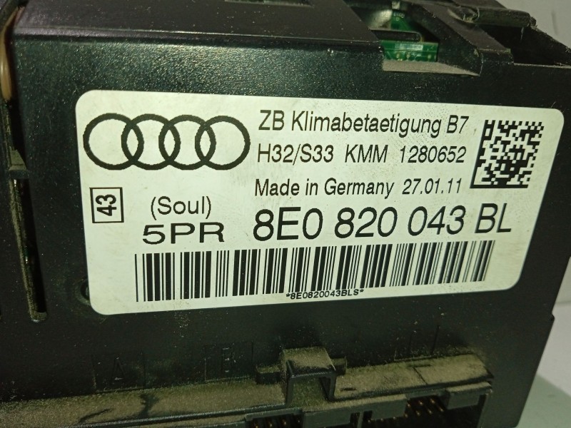 Recambio de mando climatizador para seat exeo st (3r5) 2.0 tdi referencia OEM IAM 8E0820043BL  