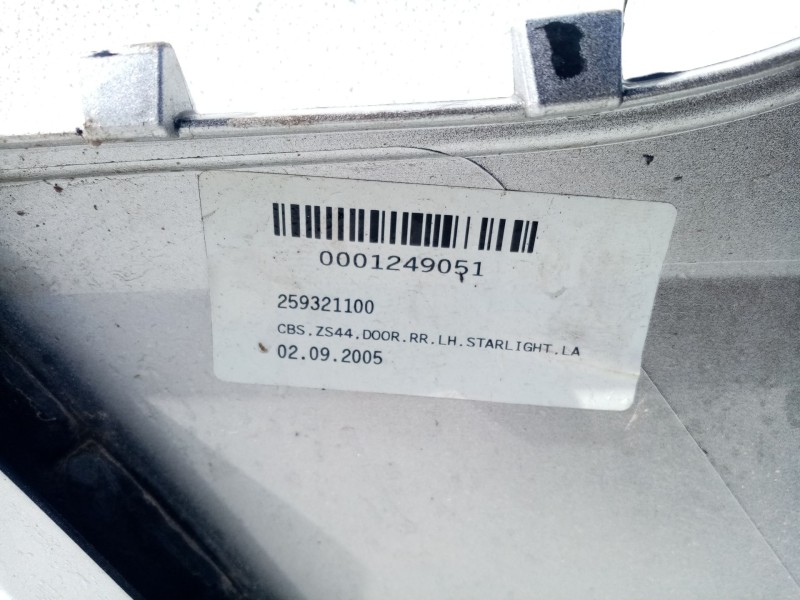 Recambio de puerta trasera izquierda para smart forfour cdi (50kw) referencia OEM IAM A4547320109CP6A  