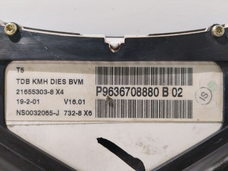 Recambio de cuadro instrumentos para peugeot 307 (s1) referencia OEM IAM 216553038X4 21655303-8 X4 216553038