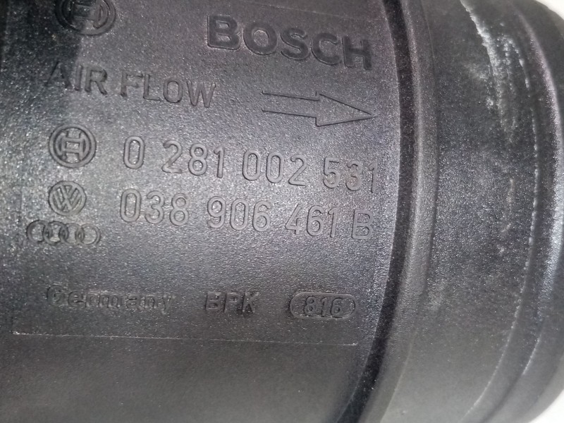 Recambio de caudalimetro para seat ibiza iii (6l1) 1.9 tdi referencia OEM IAM 0281002531  038906461B