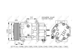 Recambio de compresor aire acondicionado para peugeot 308 i (4a_, 4c_) 2.0 hdi referencia OEM IAM 6453WQ 82D0156222MA 82D0156222 2
