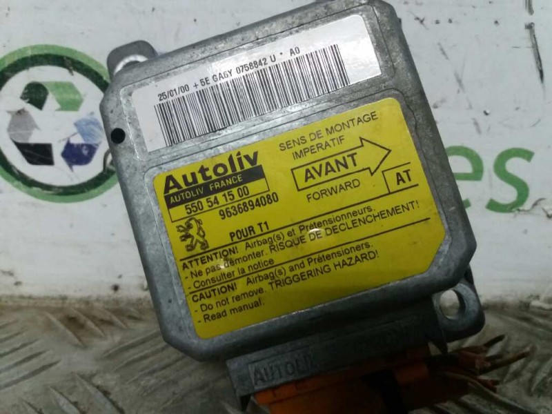 Recambio de centralita airbag para peugeot 206 berlina 2.0 hdi cat   |   0.98 - ... | 1998 | 90 cv / 66 kw referencia OEM IAM 55