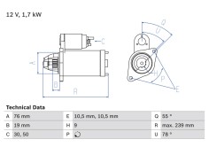 Recambio de motor de arranque para opel astra g hatchback (t98) 1.6 16v (f08, f48) referencia OEM IAM 6202065 0986019960 9317717