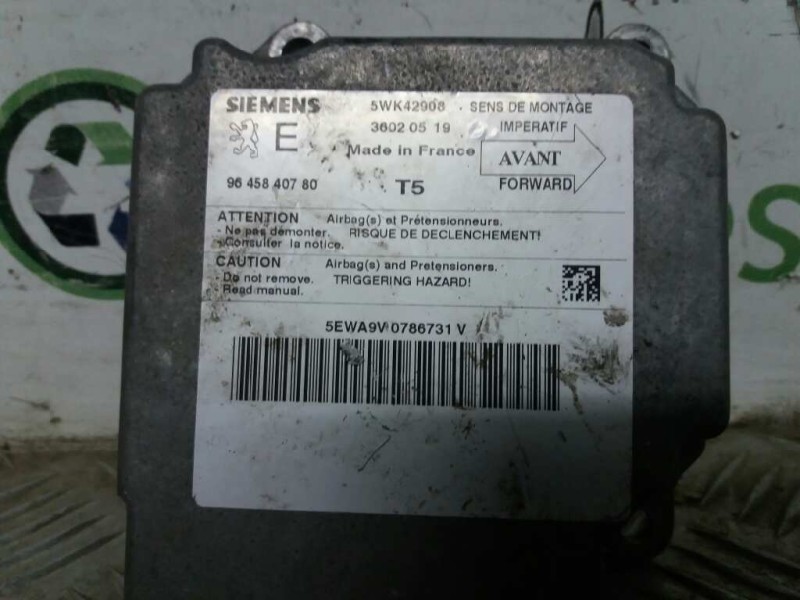 Recambio de centralita airbag para  referencia OEM IAM 5WK42908 9645840780 