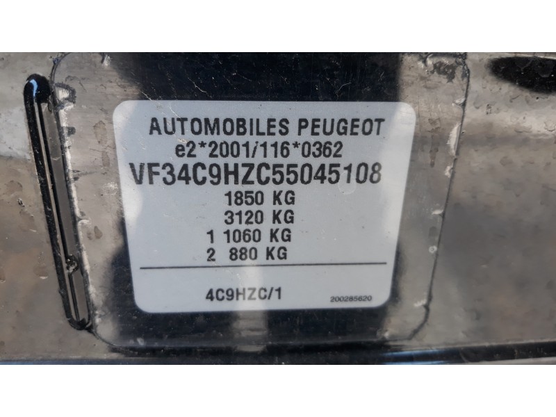 peugeot 308 1.6 hdi fap cat (9hz / dv6ted4)   |   0.07 - ... | 2007 | 109 cv / 80 kw del año 2007