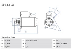 Recambio de motor de arranque para nissan micra iii (k12) 1.2 16v referencia OEM IAM 233001F77A CST45110GS CST45110AS