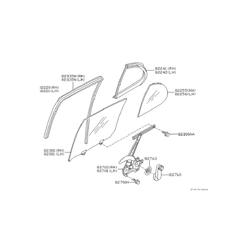 Recambio de elevalunas trasero derecho para nissan micra iii (k12) 1.2 16v referencia OEM IAM 82720AX110  