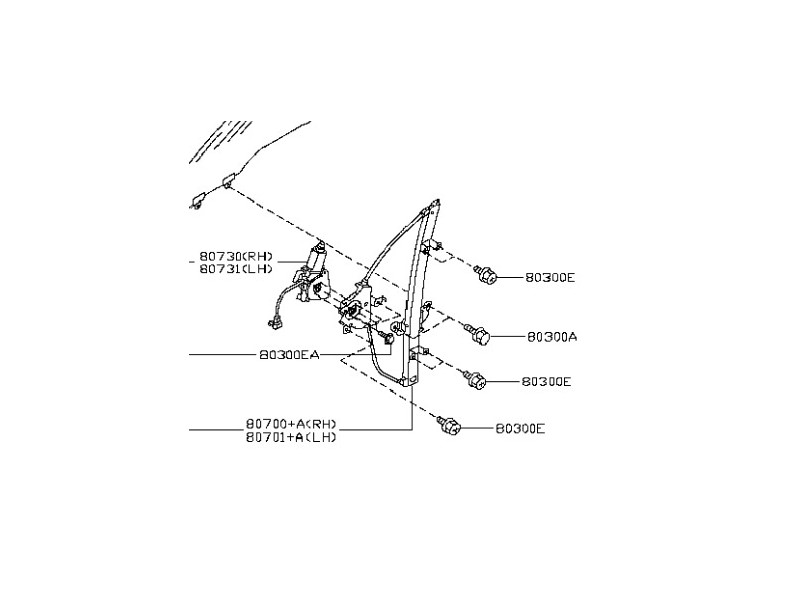 Recambio de elevalunas delantero izquierdo para nissan micra iii (k12) 1.2 16v referencia OEM IAM 80701BC600  