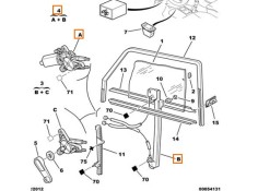 Recambio de elevalunas delantero derecho para peugeot 106 ii (1a_, 1c_) 1.5 d referencia OEM IAM 9222G9  