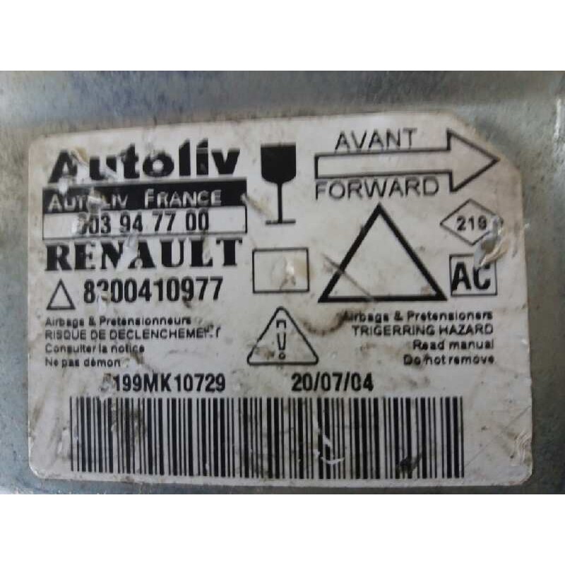 Recambio de centralita airbag para renault laguna ii (bg0) authentique   |   11.01 - 12.05 | 2001 - 2005 | 101 cv / 74 kw refere