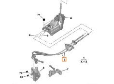 Recambio de varillaje cambio para peugeot 207/207+ (wa_, wc_) 1.4 referencia OEM IAM 2444CX  