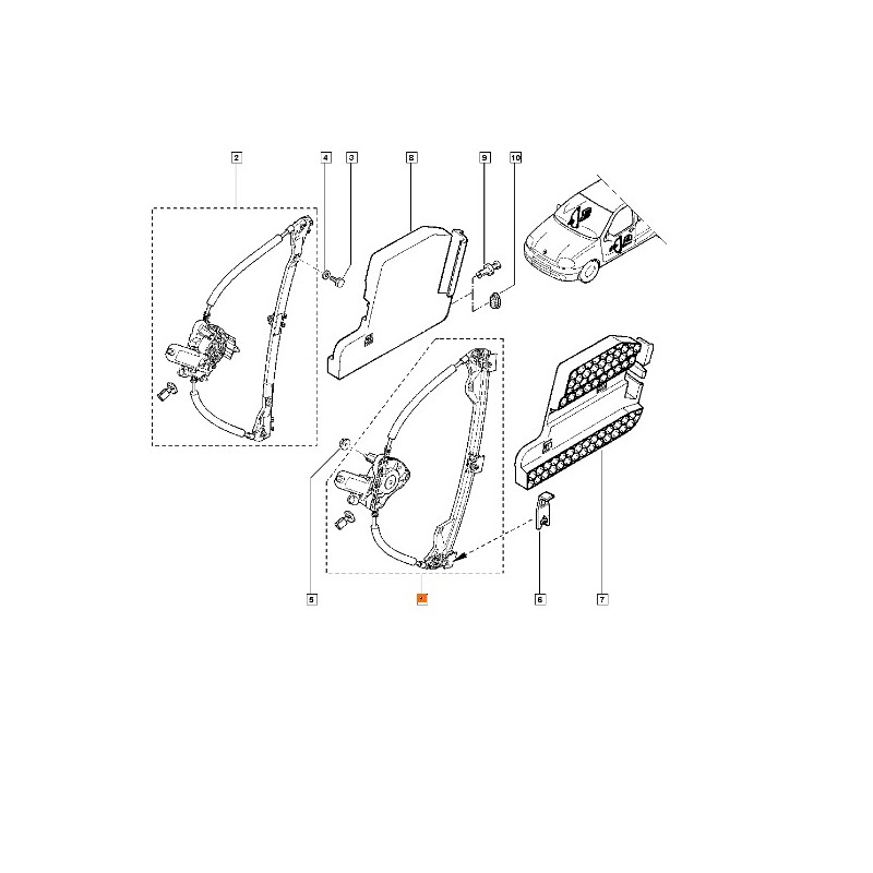 Recambio de elevalunas delantero izquierdo para renault clio ii (bb_, cb_) 1.2 (bb0a, bb0f, bb10, bb1k, bb28, bb2d, bb2h, cb0a,.