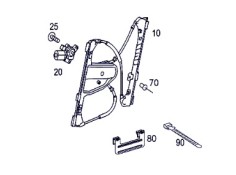 Recambio de elevalunas delantero derecho para mercedes-benz clase c (w203) c 180 (203.035) referencia OEM IAM A2037201646  