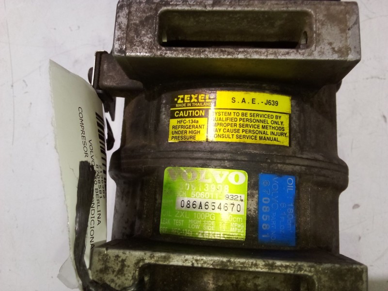 Recambio de compresor aire acondicionado para volvo s40 berlina referencia OEM IAM 8708581 6012305624 ACP861000P