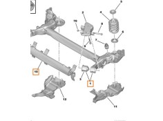 Recambio de puente trasero para peugeot 207/207+ (wa_, wc_) 1.4 referencia OEM IAM 5148L2  