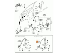 Recambio de elevalunas delantero derecho para kia sephia sedán (fa) 1.5 i referencia OEM IAM 0K2A258560B  