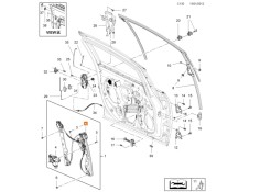 Recambio de elevalunas delantero derecho para opel astra j (p10) 1.7 cdti (68) referencia OEM IAM 13350759 140340 140314