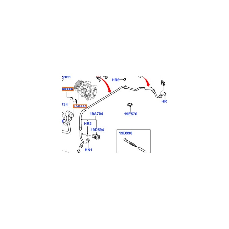 Recambio de tubos aire acondicionado para ford fusion (ju_) 1.4 tdci referencia OEM IAM ALTAPRESION  1361396