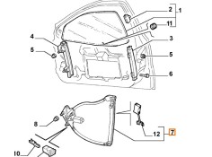 Recambio de elevalunas delantero izquierdo para lancia lybra berlina referencia OEM IAM 51736639  