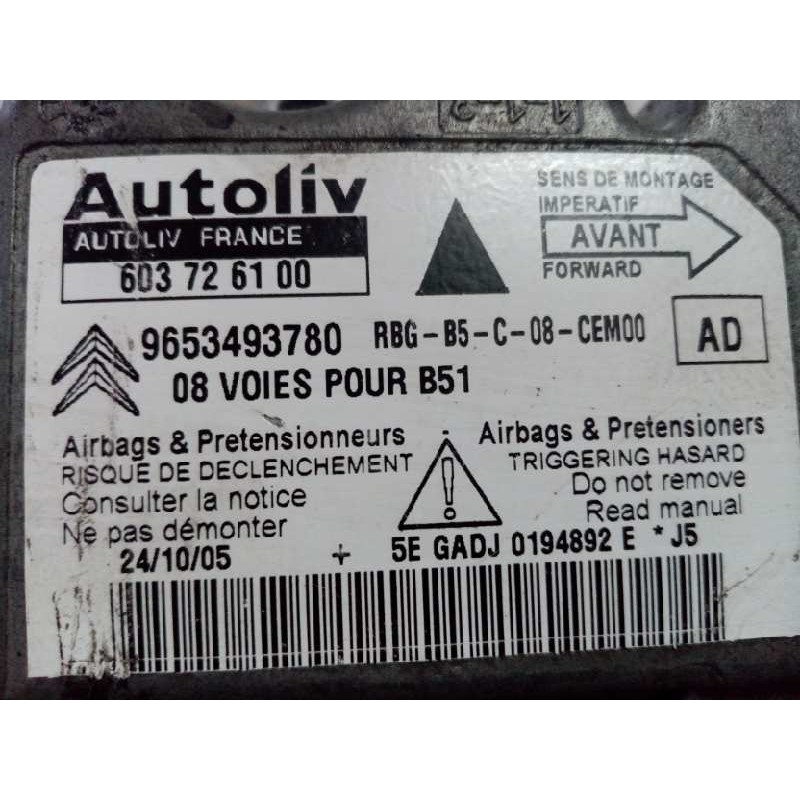 Recambio de centralita airbag para citroen c4 berlina collection   |   06.04 - 12.08 | 2004 - 2008 | 88 cv / 65 kw referencia OE Recambio de centralita airbag para citroen c4 berlina collection   |   06.04 - 12.08 | 2004 - 2008 | 88 cv / 65 kw referencia OE