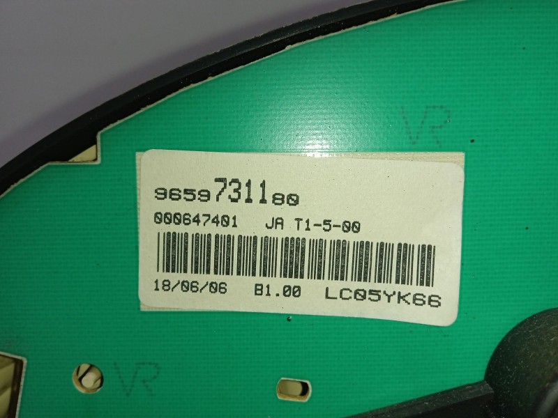 Recambio de cuadro instrumentos para peugeot 206 hatchback (2a/c) 1.4 i referencia OEM IAM 9659731180  