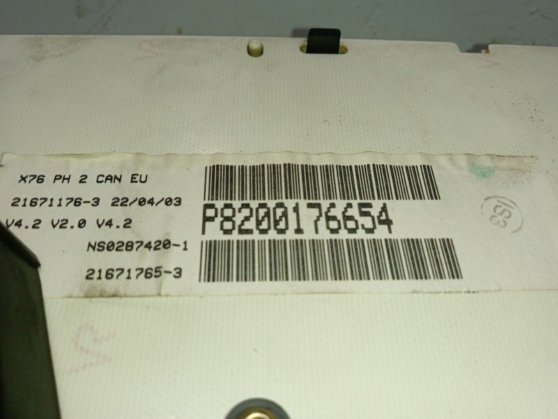 Recambio de cuadro instrumentos para renault kangoo (kc0/1_) 1.5 dci (kc07) referencia OEM IAM P8200176654  