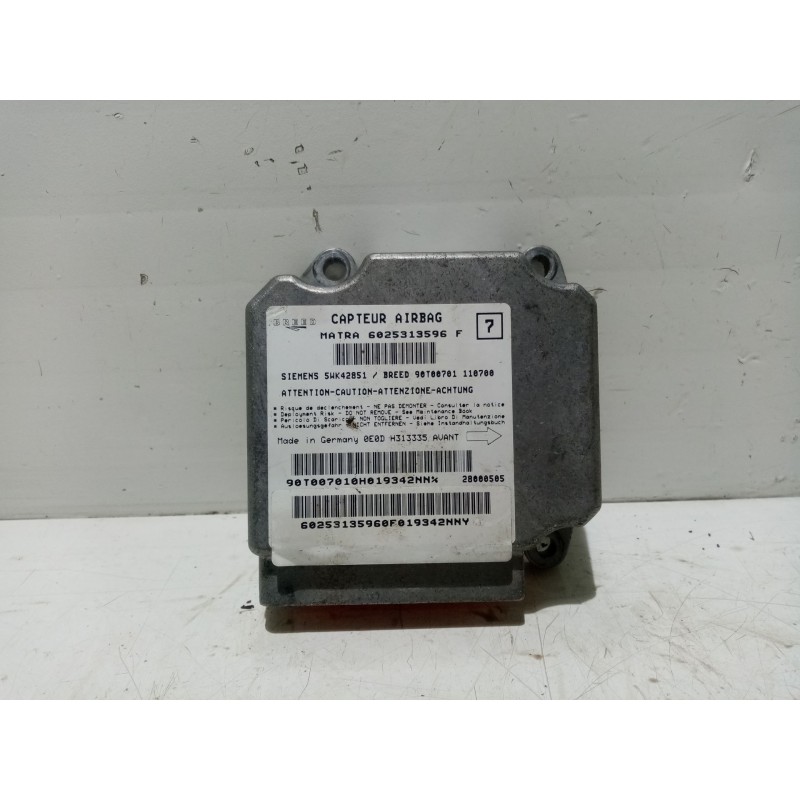 Recambio de centralita airbag para renault espace / grand espace (je0) 2.0 16v referencia OEM IAM 6025313596F  