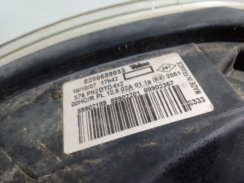 Recambio de faro derecho para renault kangoo (kc0/1_) 1.5 dci referencia OEM IAM 8200589033  