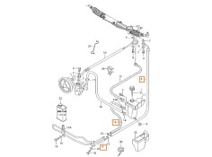 Recambio de tubo presion direccion asistida para skoda superb i (3u4) 2.0 tdi referencia OEM IAM 3B1422891A 8D0422891C 8D0422885