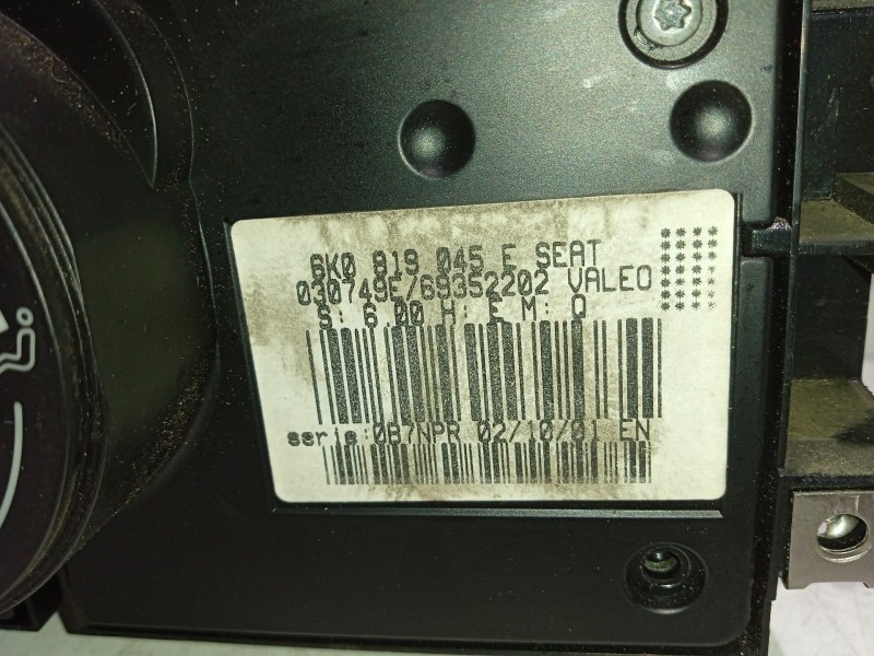 Recambio de mando climatizador para seat cordoba vario (6k5) 1.9 sdi referencia OEM IAM 6K0819045E  