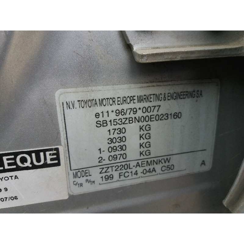 toyota avensis berlina (t 22) 1.6 16v   |   0.97 - ... | 1997 | 110 cv / 81 kw del año 1997